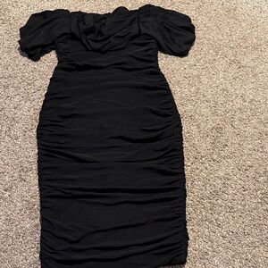 Elegant Black Off-Shoulder Dress